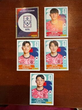 Panini FIFA Korea Football Player Sticker Set